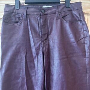 Maurices Edgely Slim Straight Ankle Size 12 Burgundy Pants NWOT